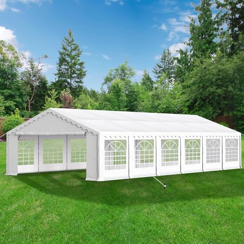 GREEN PARTY 20x40FT Party Tent Heavy Duty, Large Wedding Event Shelters with 7 Carry Bags & Removable Sidewalls
