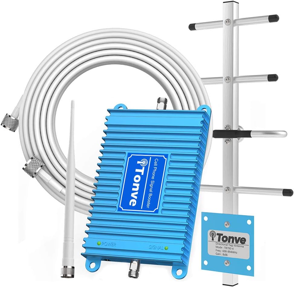 Cell Phone Signal Booster for AT&T 700MHz 4G LTE Band 12/17 Mobile Signal Repeater Amplifier Antenna Kits for Home and Office Improve 5G 4G LTE Data