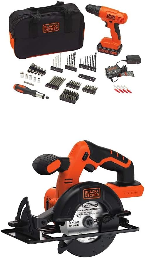 BLACK+DECKER 20V MAX* POWERCONNECT Cordless Drill Kit + 100 pc. Kit (BDC120VA100)