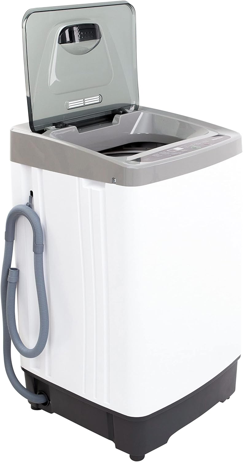 MCLW14WI Portable Washing Machine with 8 Automatic Cycles and Standard Sink/Faucet Attachment, Compact for Apartments Dorms and RVs, White