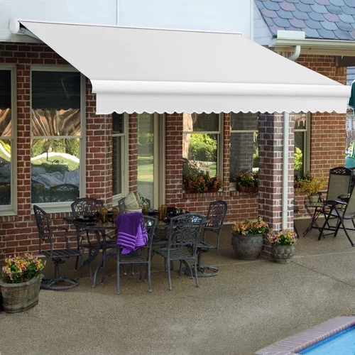 Awntech Key West Full-Cassette Left Motor with Remote Motorized Retractable Awning