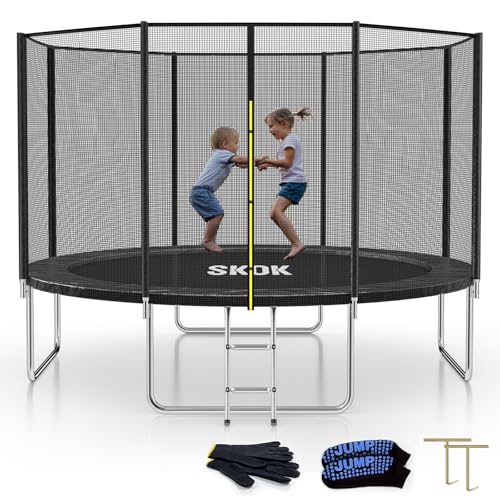 SKOK Trampoline 8FT 10FT 12FT 14FT 15FT Trampolines with Enclosure Net