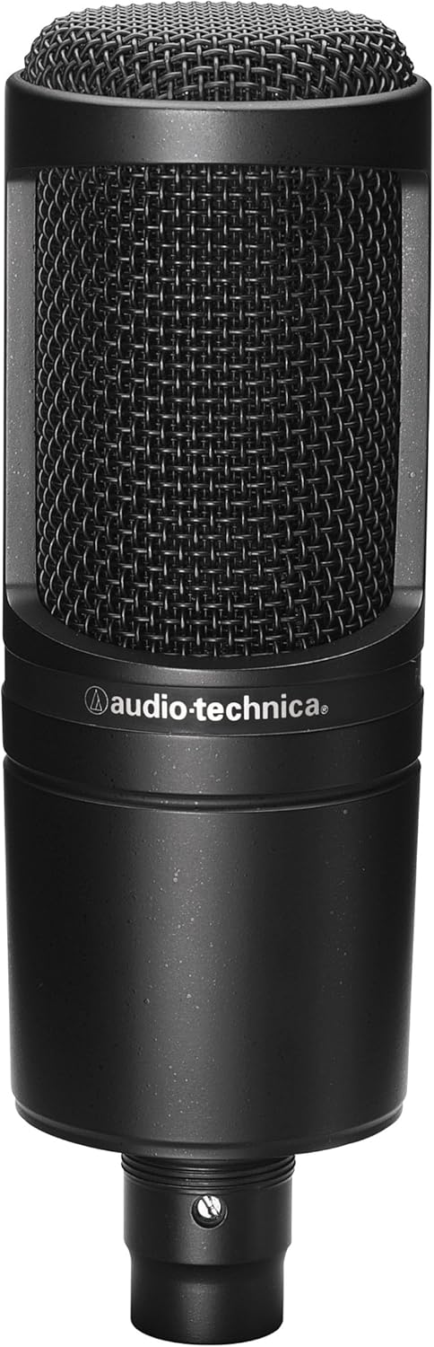 Audio-Technica AT2020PK Vocal Microphone Pack for Streaming/Podcasting, Includes XLR Cardioid Condenser Mic, Adjustable Boom Arm