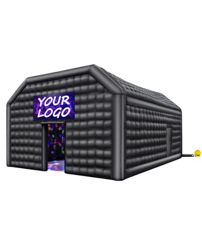 VEVOR Inflatable Nightclub, 26.2 x 19.7 x 13.1 Ft, Blow up Party Tent with Disco Lights & 1100W Blower, Large Inflatable Night Club Tent for Adults