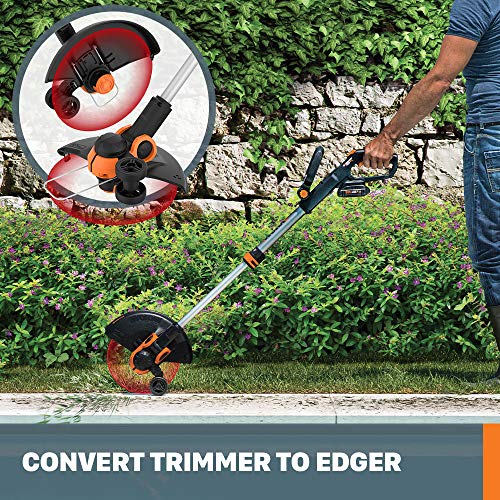 Worx 40V Cordless Leaf Blower & String Trimmer/Edger Bundle with Batteries & Charger