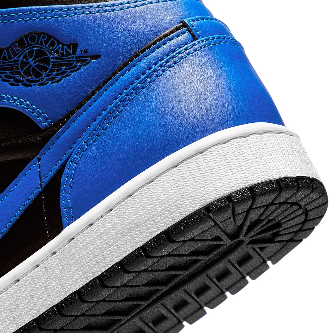 Men's Jordan 1 Mid "Royal" Black/Hyper Royal-White (554724 077) - 9