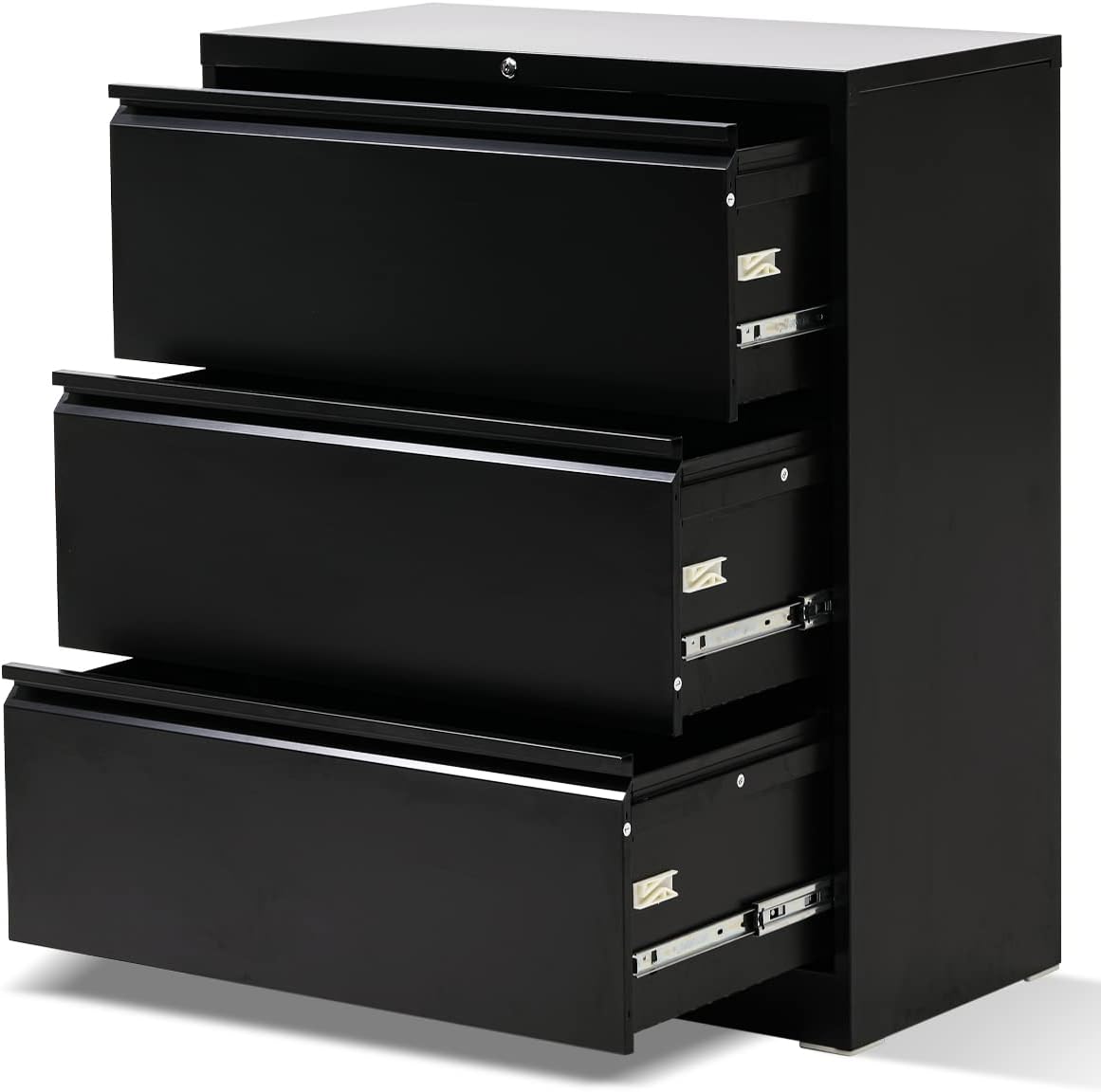 3 Drawer File Cabinet with Lock, Metal Filling Cabinets for Office Home
