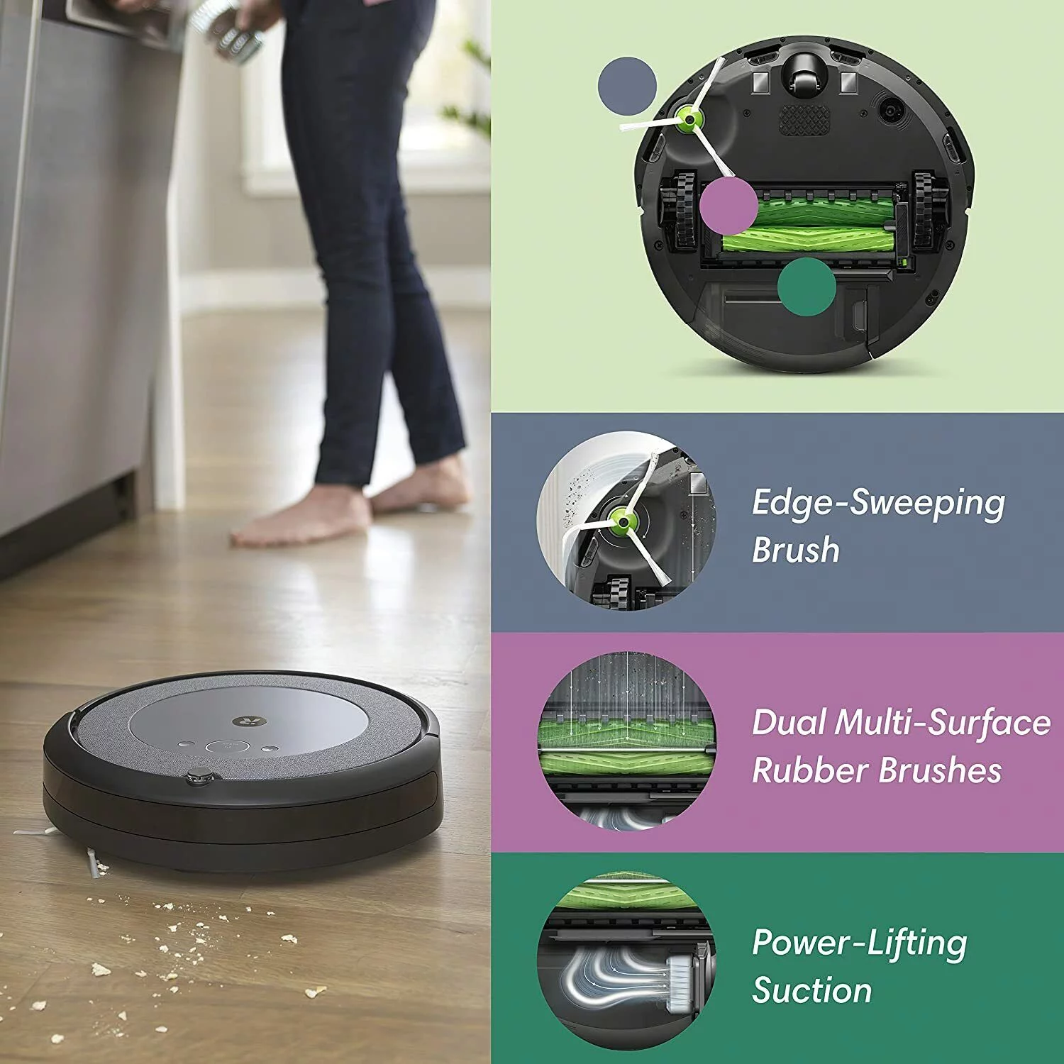 iRobot Roomba E6198 Vacuum Cleaning Robot - Manufacturers Certified Used!-Used