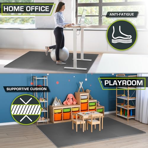 ProsourceFit Extra Thick Puzzle Exercise Mat , EVA Foam Interlocking Tiles for Protective, Cushioned Workout Flooring for Home and Gym Equipment