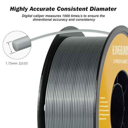 Kingroon Silk PLA Bundle 3D Printer Filament, Dimensional Accuracy +/- 0.03 mm, 10 kg Spool(22lbs)