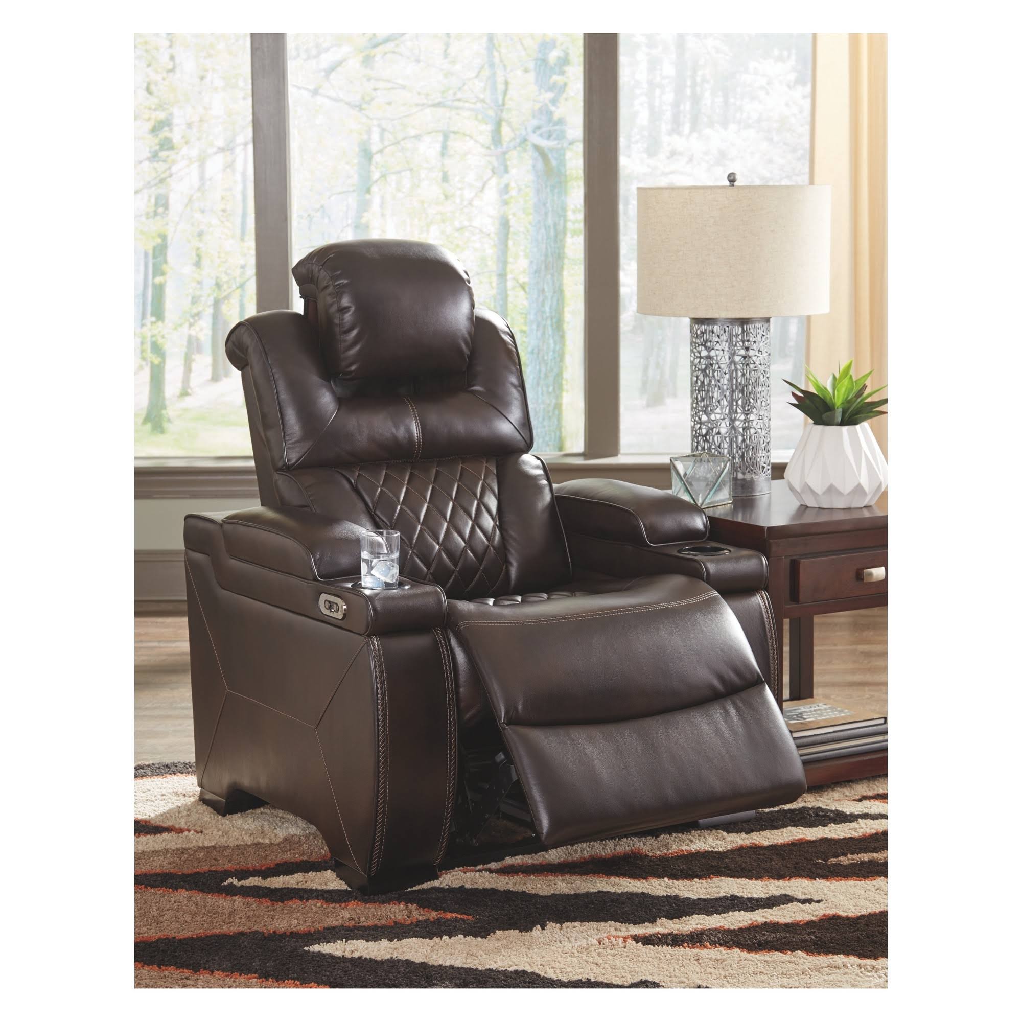 Signature Design Warnerton Chocolate Power Recliner by Ashley