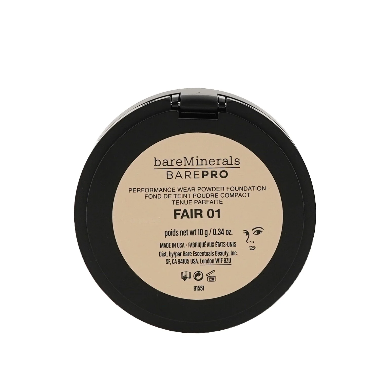 BareMinerals BarePro Performance Wear Powder Foundation - # 9.5 Flax  10g/0.34oz