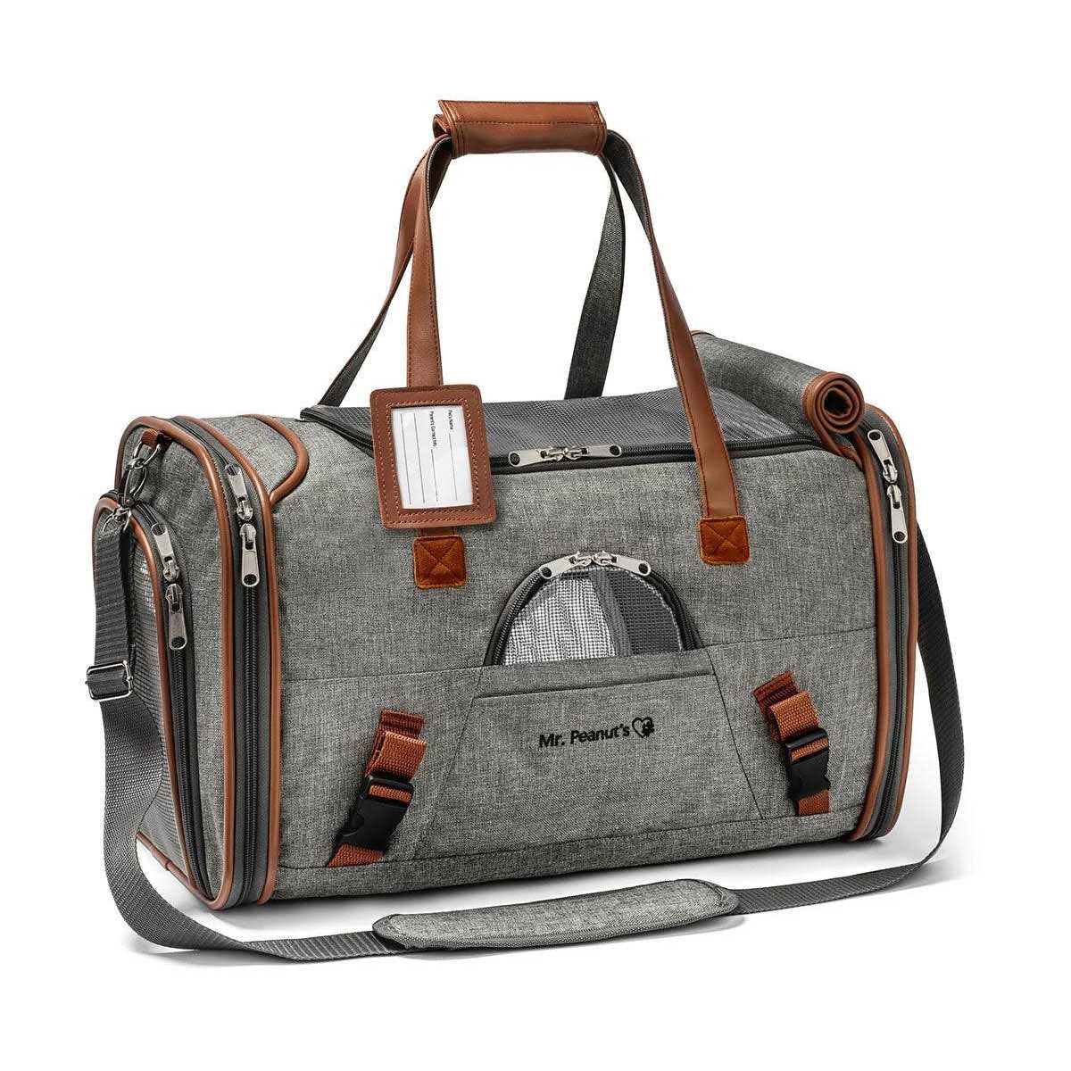 Mr. Peanut's Airline Approved Soft Sided Pet Carrier Low Profile Gold Series Tote - Pet Supplies online store