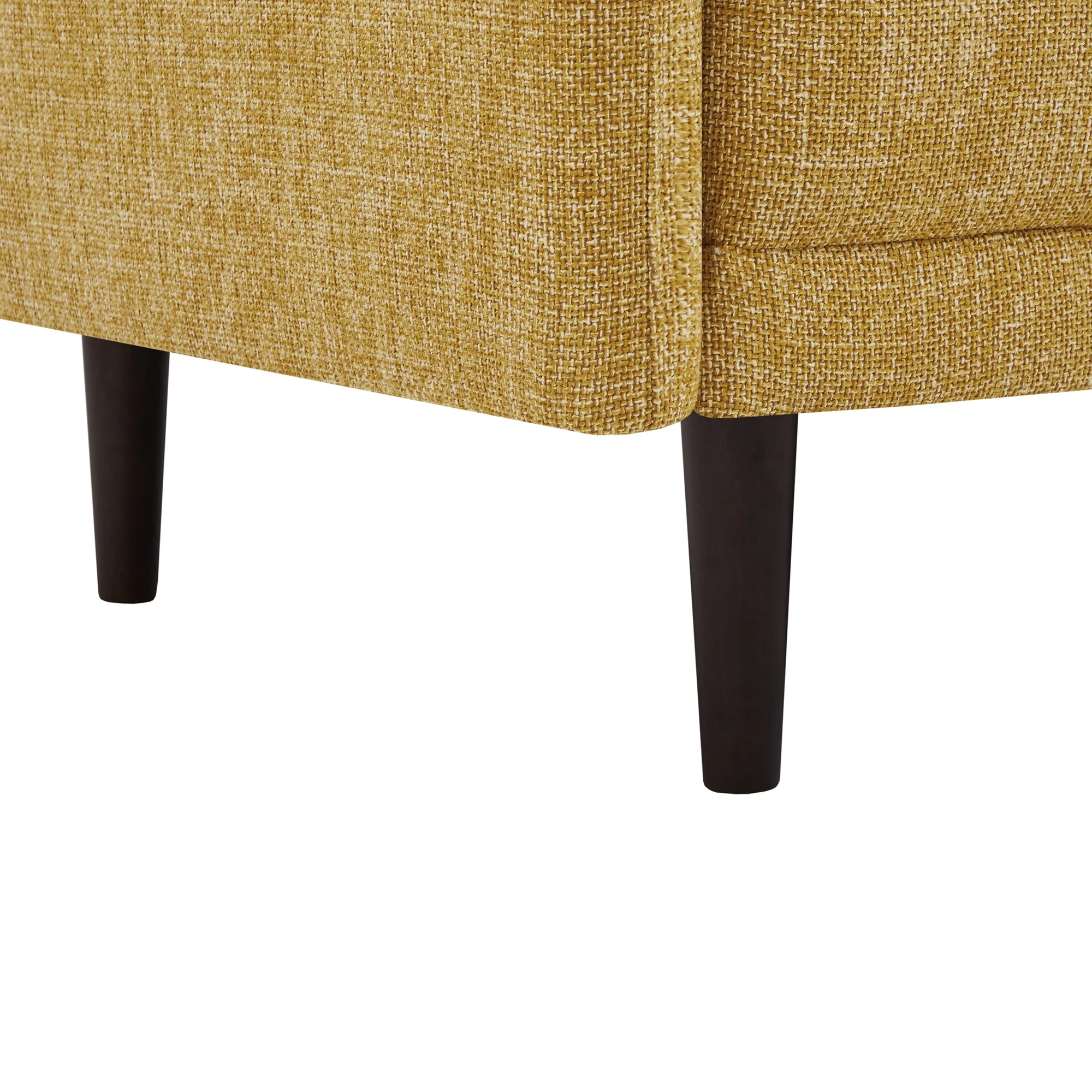 CHITA Mid-Century Modern Sofa, Fabric Couch for Living Room with Solid Wood Leg, 73''W, Mustard Yellow