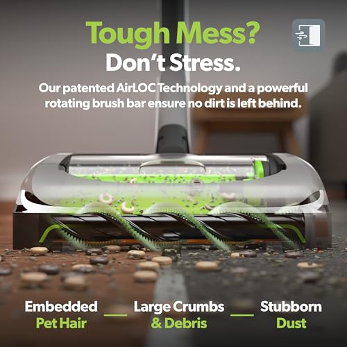 Gtech AirRAM Platinum Cordless Vacuum Cleaner - Includes Anti-Hair Wrap Brush Bar - Perfect for Carpet and Hardwood Floors