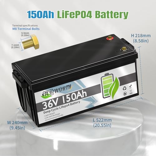 12V 100Ah LiFePO4 Battery, Rechargeabel Deep Cycle Lithium Batteries, 100A BMS with Low-Temp Protection, Perfect for RV, Solar, Boat, Marine