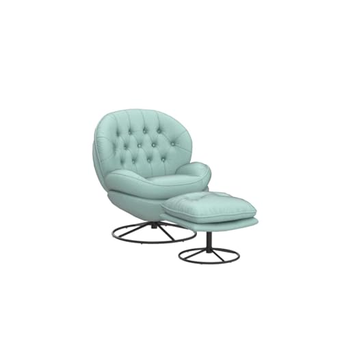 Baysitone Velvet Swivel Accent Chair with Ottoman Set, Modern Lounge Chair with Footrest, Comfy Armchair with 360 Degree Swiveling for Living Room