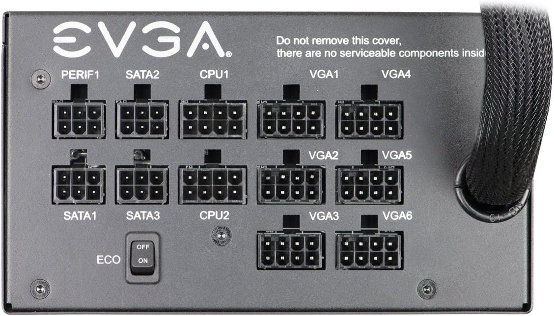 EVGA 210-GQ-1000-V1,1000 GQ, 80+ GOLD 1000W, Semi Modular, EVGA ECO Mode, 5 Year Warranty, Power Supply,Black