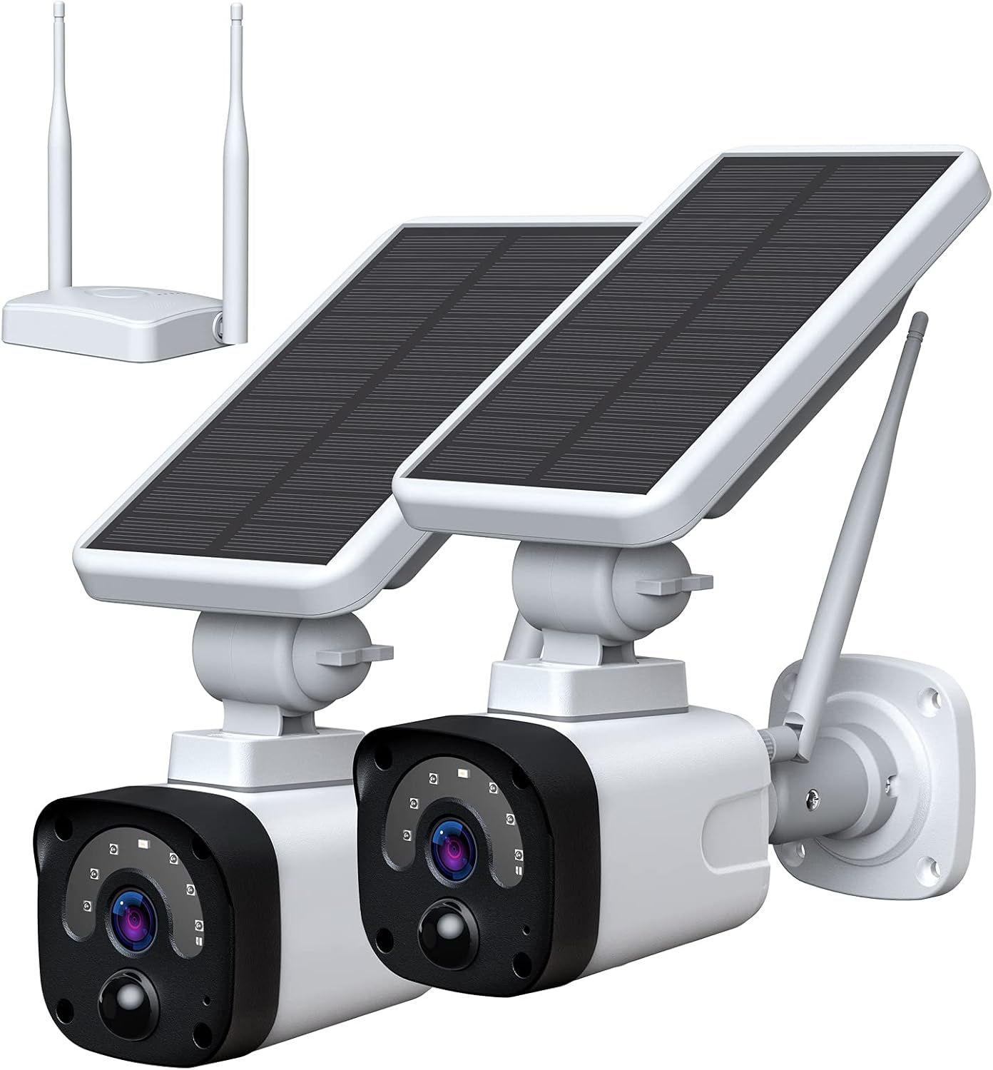 Solar Security Camera Outdoor, Wireless Solar Powered Security Camera (Includes Base Station and 1 1080P Camera) with PIR Motion Detection
