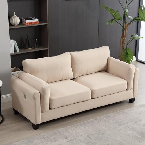 Double Arm Living Room 2-Piece Furniture Sets, Comfy Deep Seat Loveseat & 3 Seater Sofa Couch