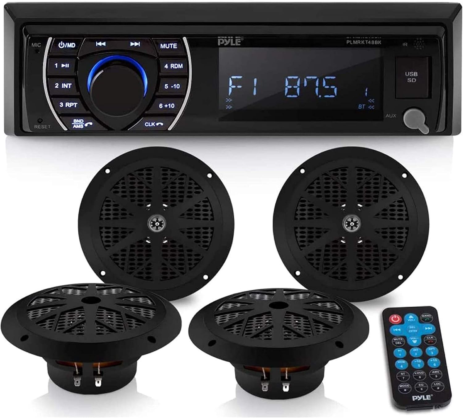 Marine Head Unit Receiver Speaker Kit