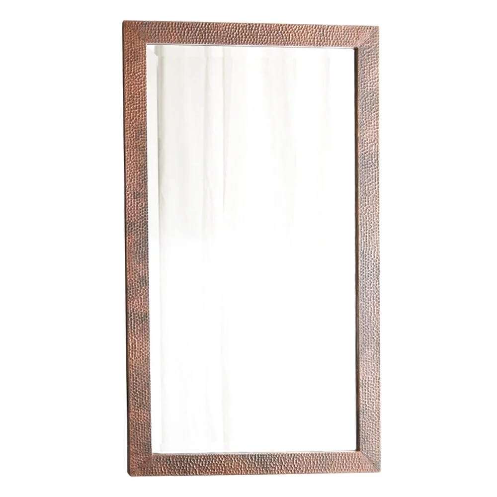 Native Trails Milano Hand Hammered Copper Medium Rectangle Mirror - 40" x 28" Antique Copper