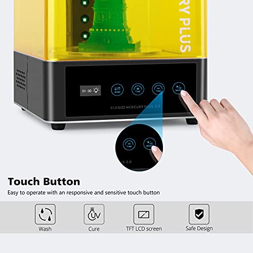 ELEGOO Mercury Plus V3.0 Wash and Cure Station, 7.5 L Large Capacity, Compatible with Mars Saturn Photon Halot MSLA LCD DLP 3D Printers