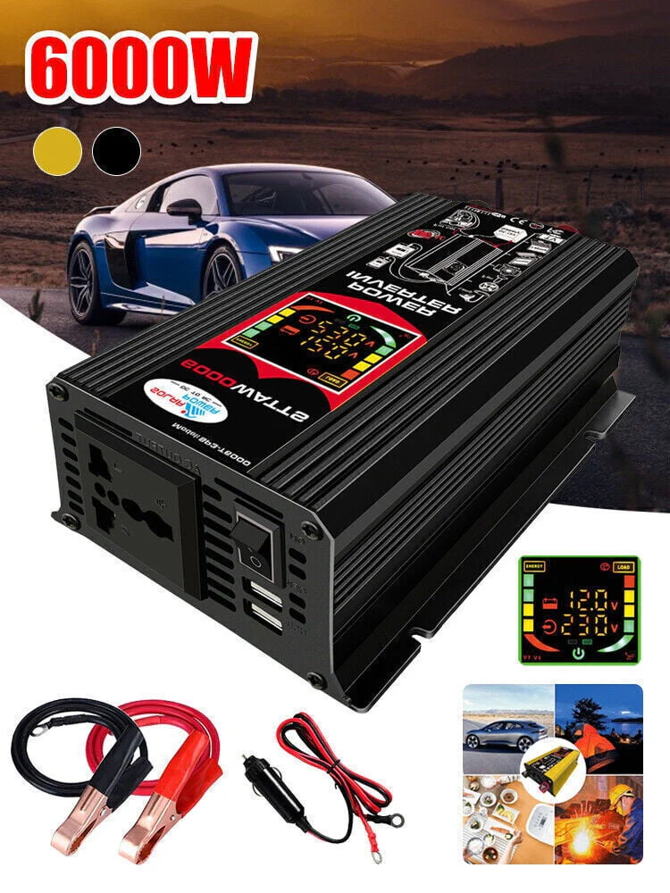 6000W Complete Solar Panel Kit Solar Power Generator 100A Home 110V Grid System