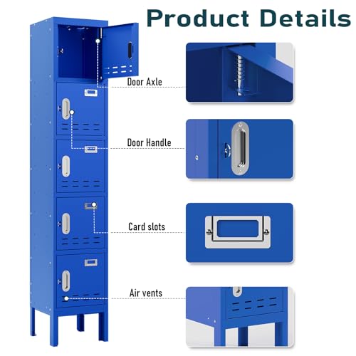 Metal Cabinet Home Office Storage,Lockers,Lockable Employees Metal Locker with Door,54" Height Steel Locker,Lockable Steel Locker for Gym,School,Home