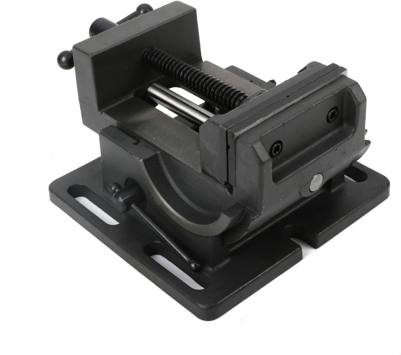 4.25 Inch Drill Press Tilting Angle Vise 0-90 Degree Swivel Industrial Strength Benchtop Vises Drill Press Vise Heavy Cast Iron Cradle Style Drill
