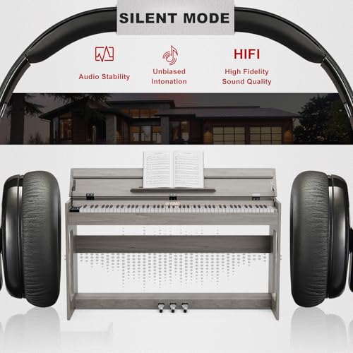 UMOMO 88 Weighted Key Digital Piano with Duet Piano Bench