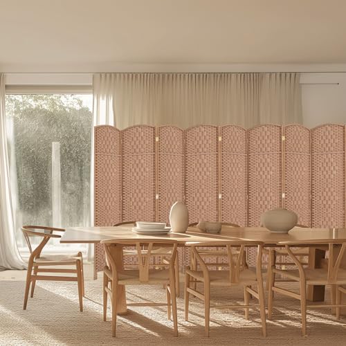 Room Divider, Room Dividers and Folding Privacy Screens, 16in Privacy Screen, 6 Panel Temporary Wall Partitions, 6ft Space Separation Panel Screen