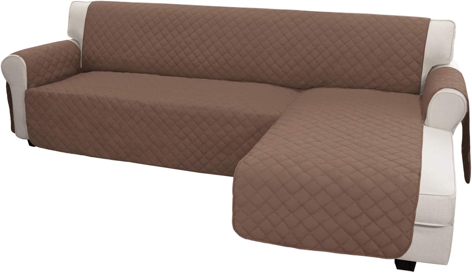 Easy-Going Sofa Slipcover L Shape Sofa Cover Sectional Couch Cover Chaise Lounge Slip Cover Reversible Sofa Cover Furniture Protector Cover for Pets