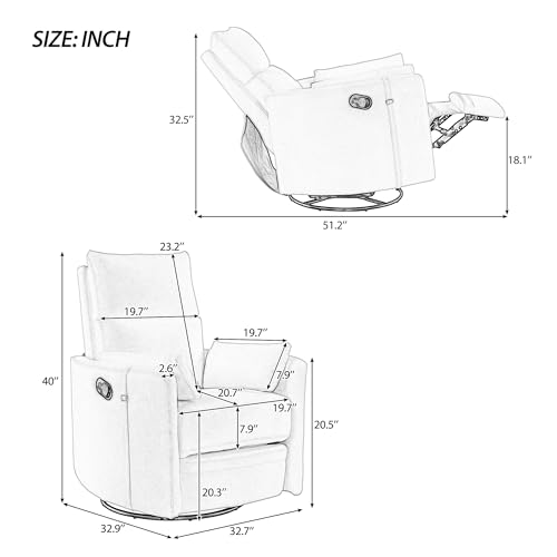 Massage Recliner,Power Lift Chair for Elderly with Adjustable Massage and Heating Function