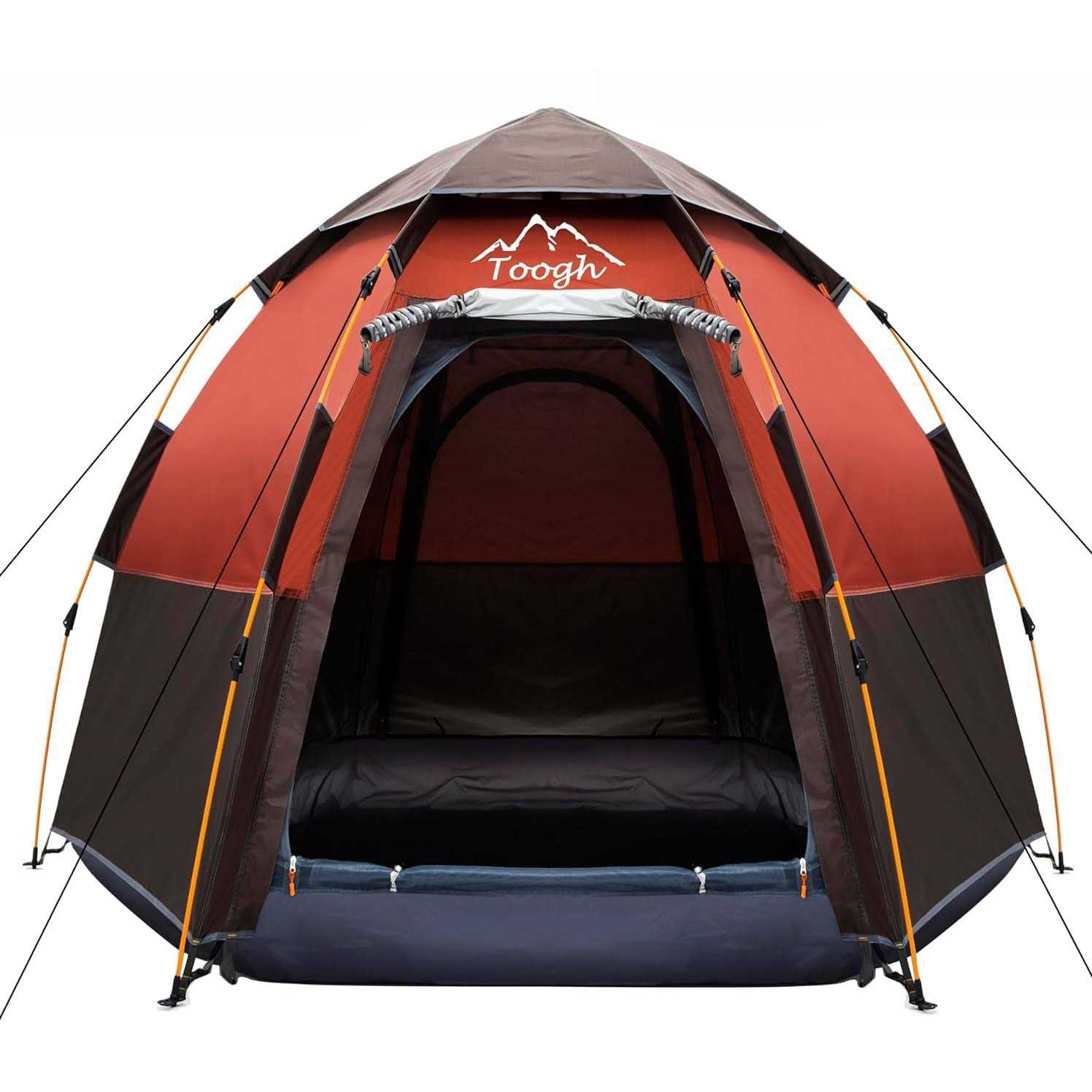 Toogh 3-4 Person Camping Tent 60 Seconds Set Up Tent Waterproof Pop Up Hexagon Outdoor Sports Tent Camping Sun Shelters - Sports Supplies Online Store