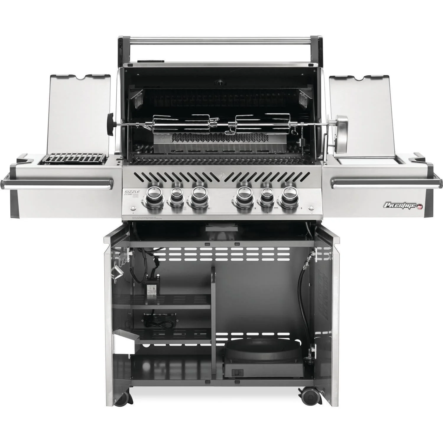 Napoleon Prestige Pro 500 Propane Gas Grill With Infrared Rear Burner And Infrared Side Burners