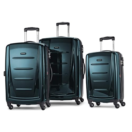 Samsonite Winfield 2 Hardside Expandable Luggage with Spinner Wheels, Brushed Anthracite, Checked-Large 28-Inch