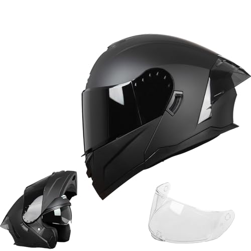 Modular Motorcycle Helmet with Flip-Up Design, DOT Approve with Extra Clear Visor, Full Face Motorcycle Helmets