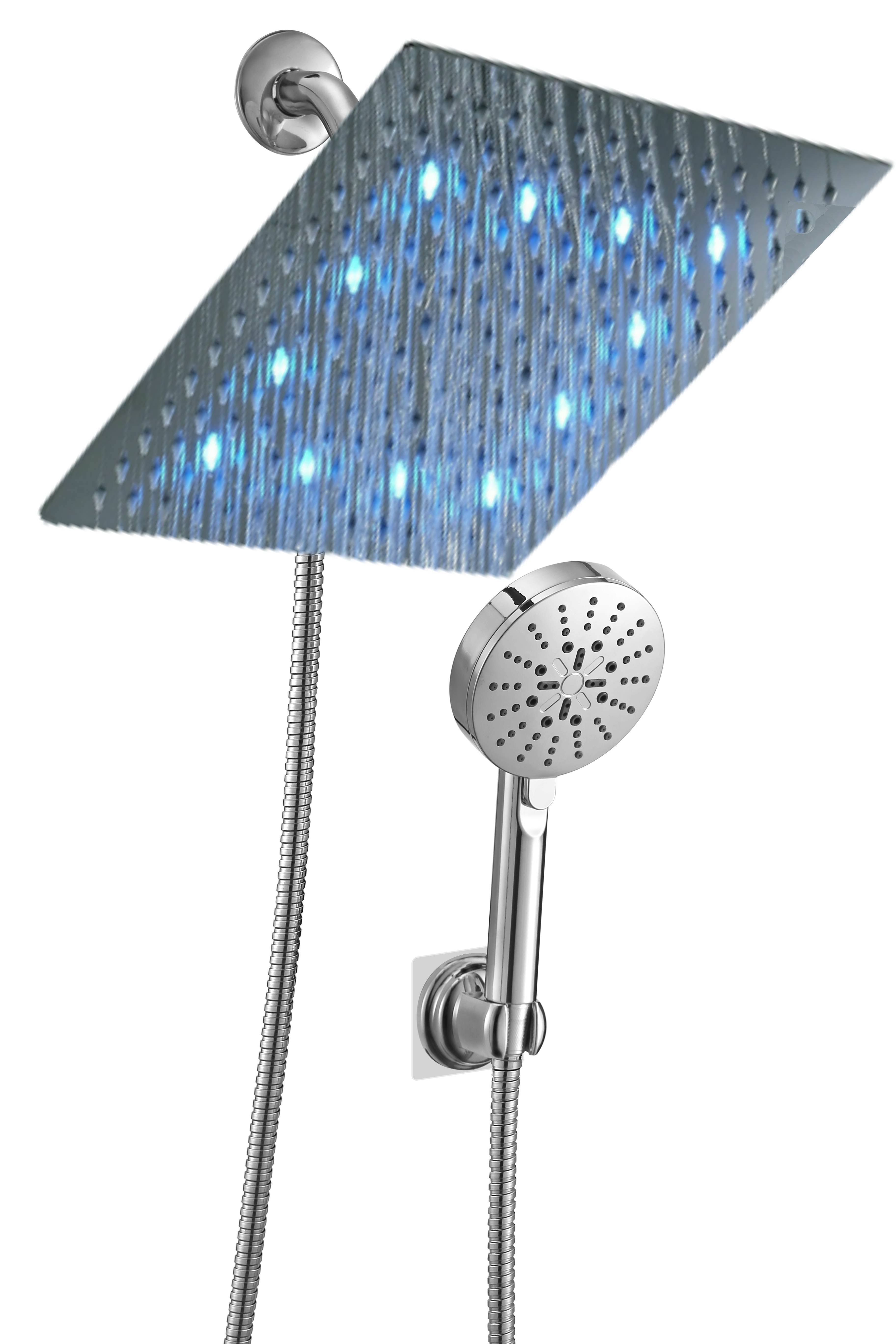 Wonderland America A9003CL LED Digital Display Volume Control Complete Shower System with Rough-In Valve Finish: Brushed Nickel