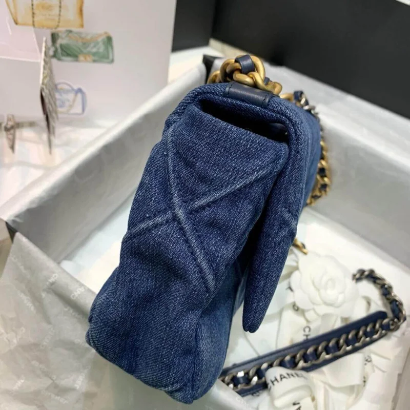 Chanel 19 Small Flap Bag As1160 Denim