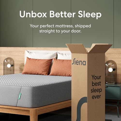 Siena 10” Queen Gel Memory Foam Mattress - Medium Firm - 180 Night Trial - Premium Pressure-Relieving Layers - 10 Year Warranty - Mattress in a Box