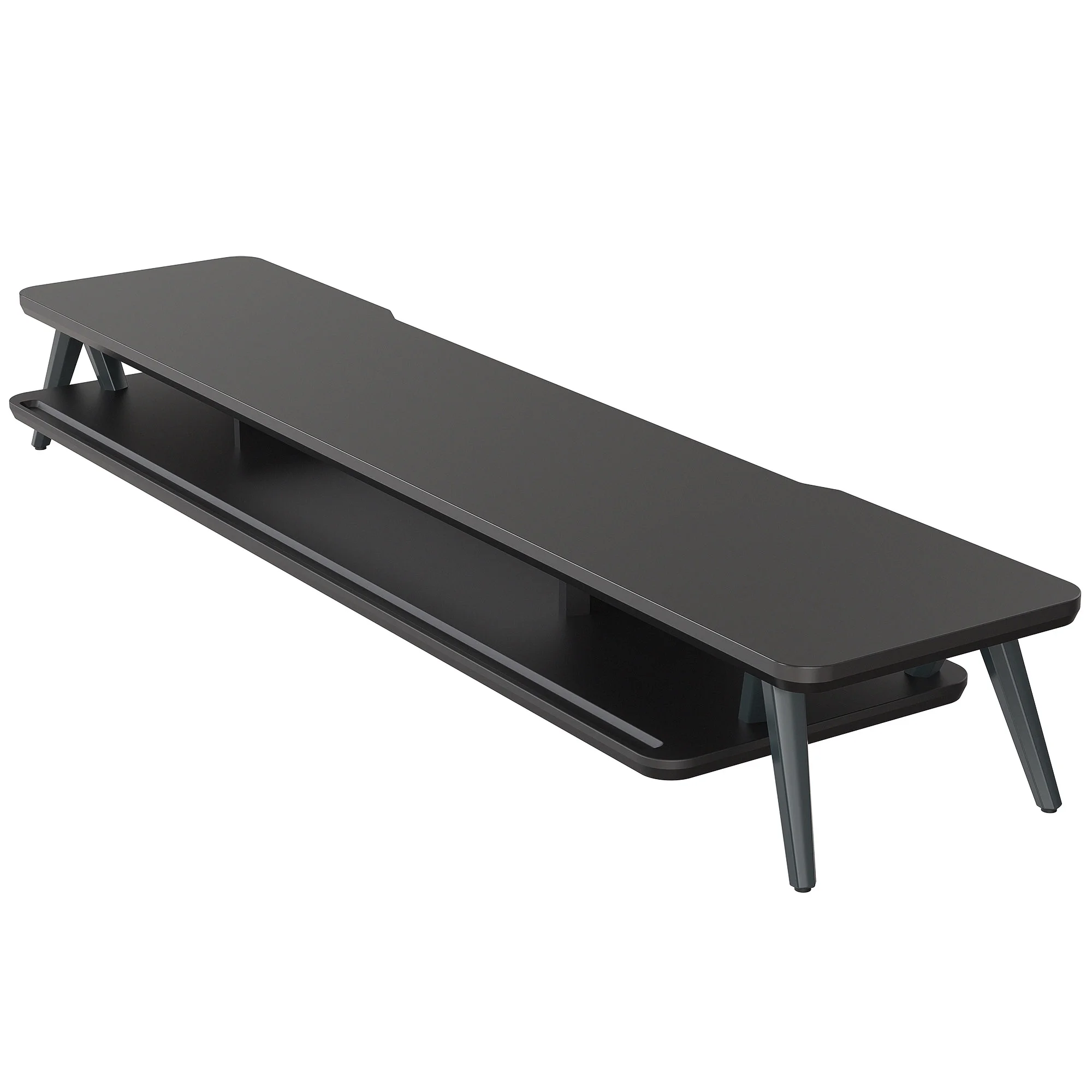 Fenge Dual Monitor Stand Riser for 2 Monitors, 42.5 Inch Desk Shelf with Storage Organizer - Radiant Selections