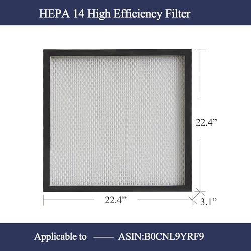 HEPA H14 Filtration Laminar Flow Hood（Include HEPA Filter）,FFU,Updated Fan Filter Unit, Laminar Air Flow Hood (22.6”x22.6”110V)