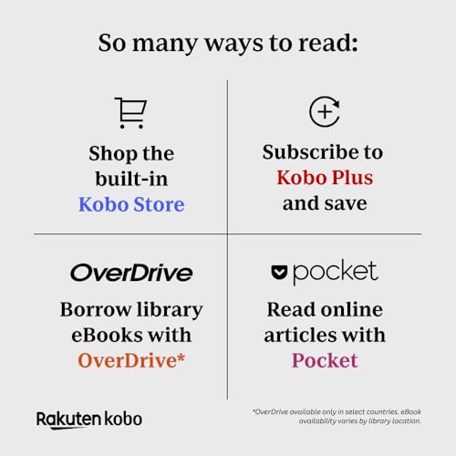 Kobo Clara Colour | eReader | 6&rdquo; Glare-Free Colour E Ink Display | Dark Mode Option | Waterproof | Audiobooks | 16GB of Storage | Black