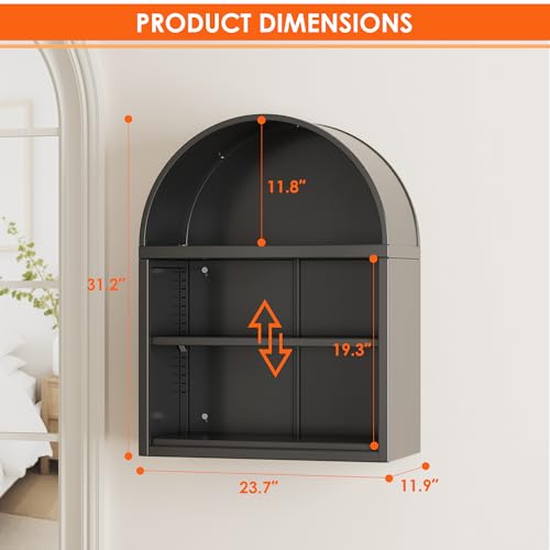 Tall Kitchen Pantry Cabinet, Metal Display Storage Cabinets with 4 Doors/2 Drawers for Kitchen Home Office Living Room, Assembly Required