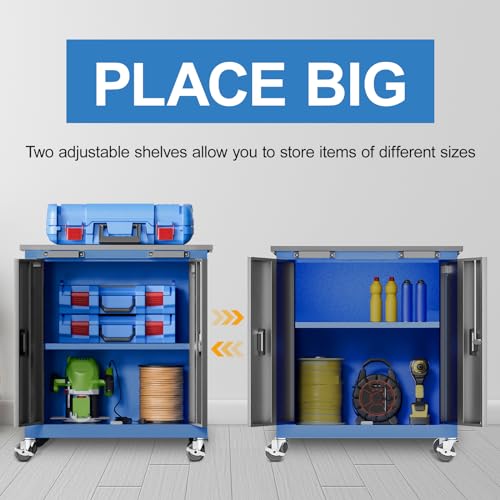 7-Drawer Rolling Toolbox,Tool Box with 360° Lockable Wheels and Padded Feet,Tool Chest with Keyed Locking System and Drawer Liners