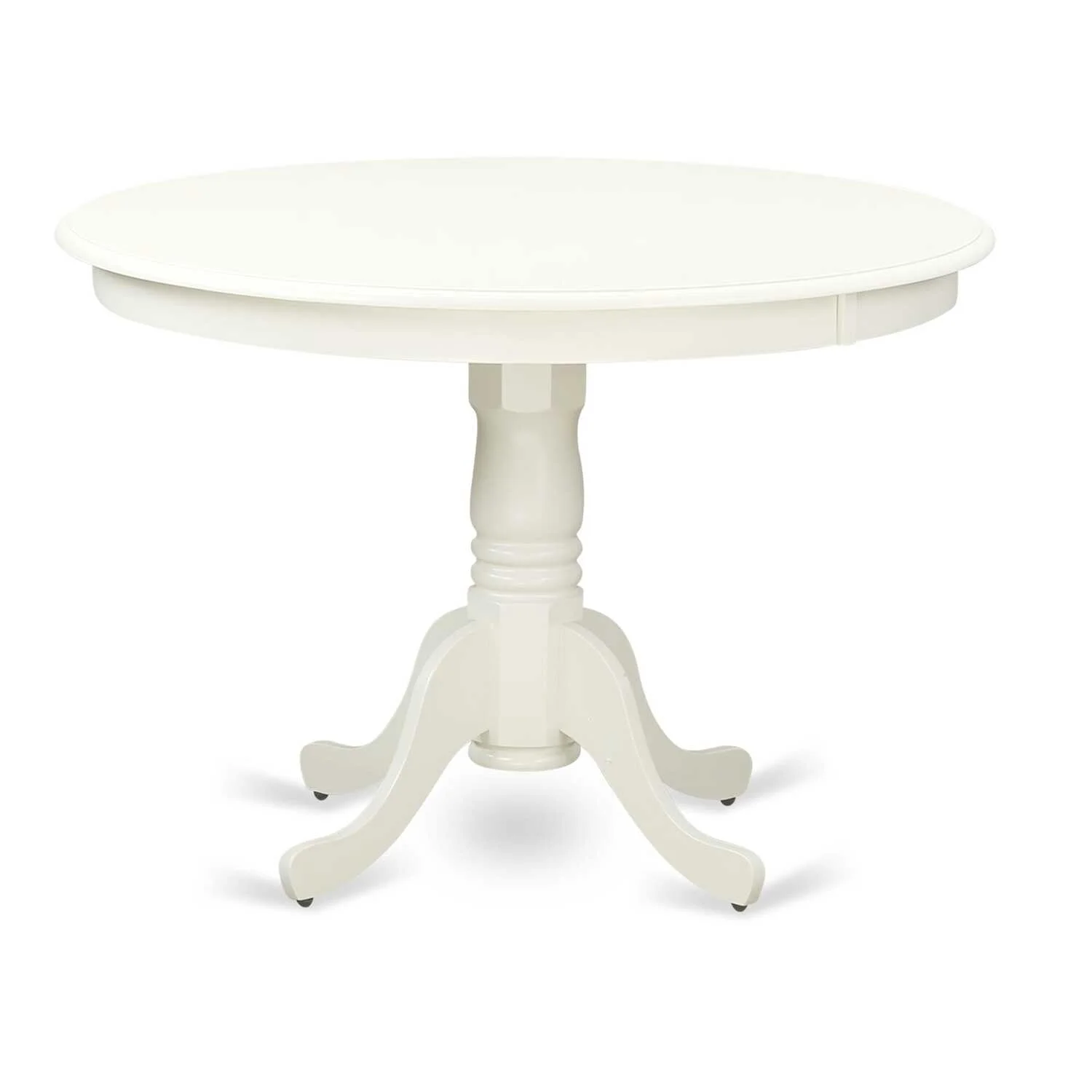 East West Furniture 5 Piece Dining Room Table Set Consists of a Round Wooden Table with Pedestal