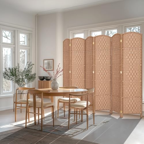Room Divider, Room Dividers and Folding Privacy Screens, 16in Privacy Screen, 6 Panel Temporary Wall Partitions, 6ft Space Separation Panel Screen