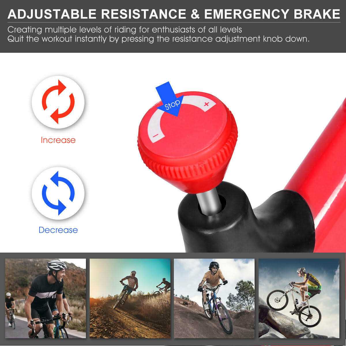 Costway Adjustable Exercise Bicycle Cycling Cardio Fitness - Sports Supplies Online Store