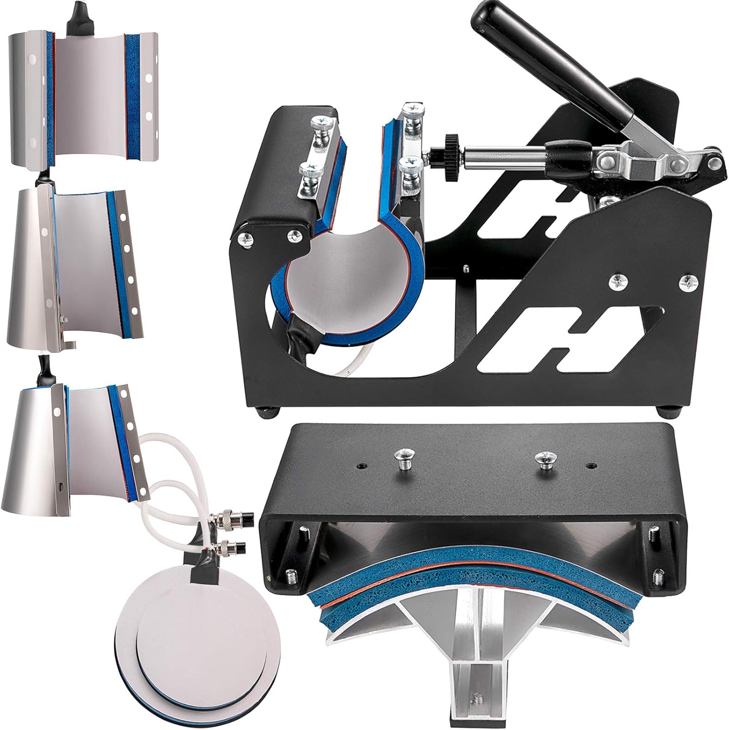 VEVOR Heat Press Machine, 15x15 Inch, 5 in 1 Combo Swing Away T-Shirt Sublimation Transfer Printer with Teflon Coated, Precise Heat Control